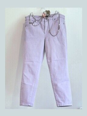 DAVID BITTON Purple Jeans, Straight Legs, 5 Pockets, Zip Fly, Double Stitching